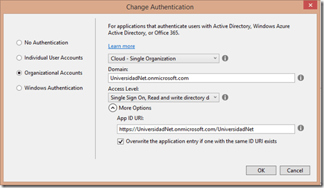Autenticaci&oacute;n Organizacional